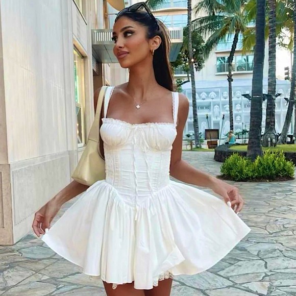 House of CB Dresses & Skirts - House of CB XS White Pietra Corset Mini Dress
